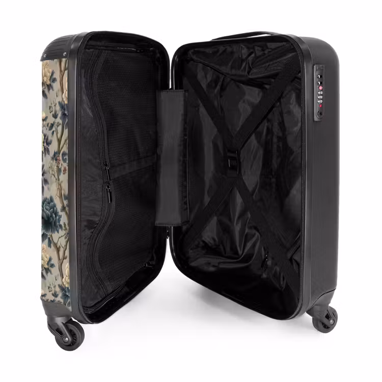 Suitcase - Peacock - Flowers - Blue — 5