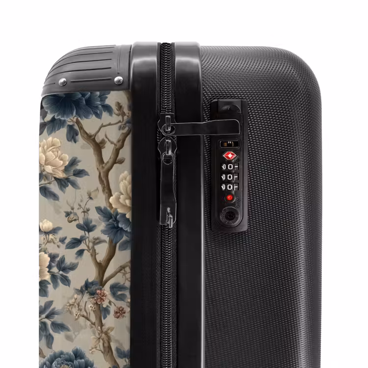 Suitcase - Peacock - Flowers - Blue — 6