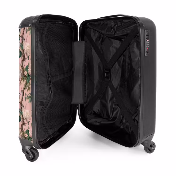Suitcase - Peonies - Botanical - Bird — 5