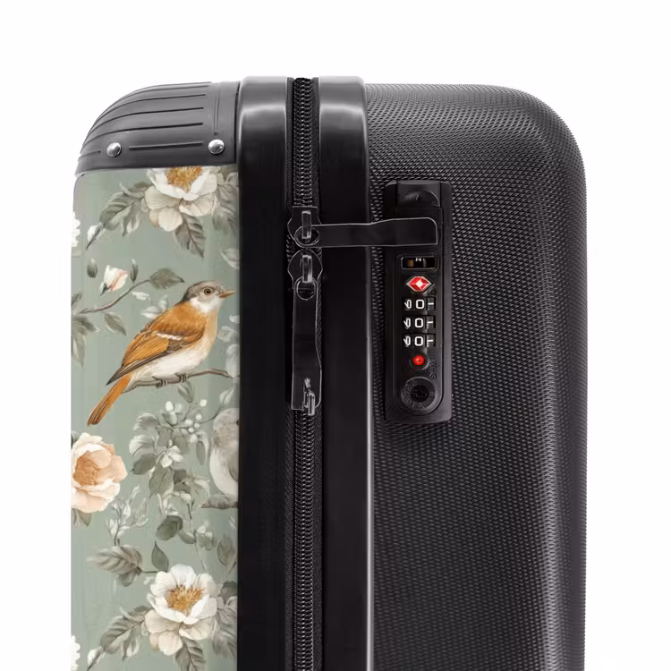 Suitcase - Pink - Birds - Colorful — 6