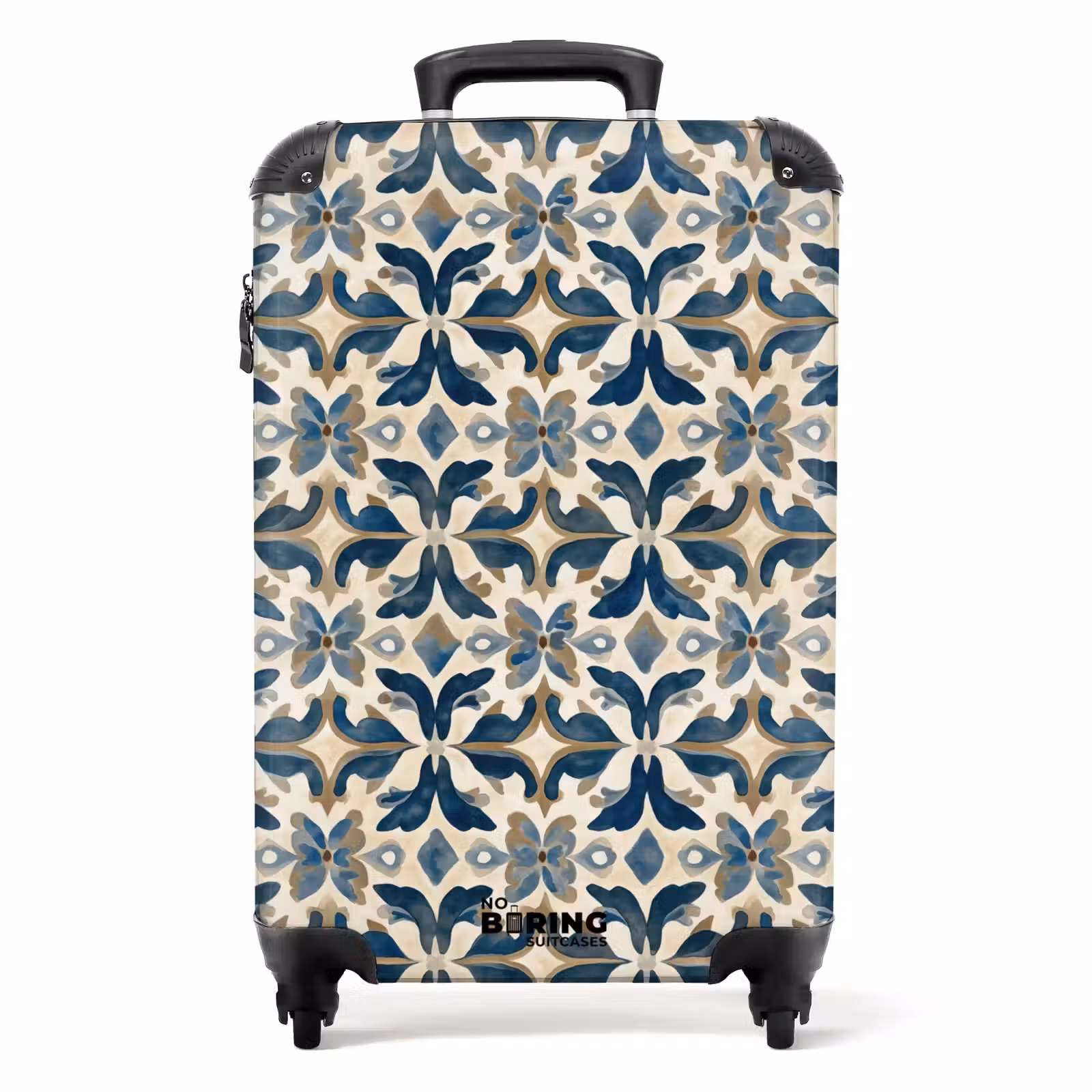 Suitcase - Tile - Pattern - Blue - Beige — 1