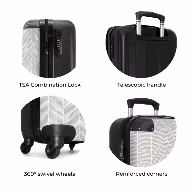 Suitcase - Classic - Herringbone - Gray — 8