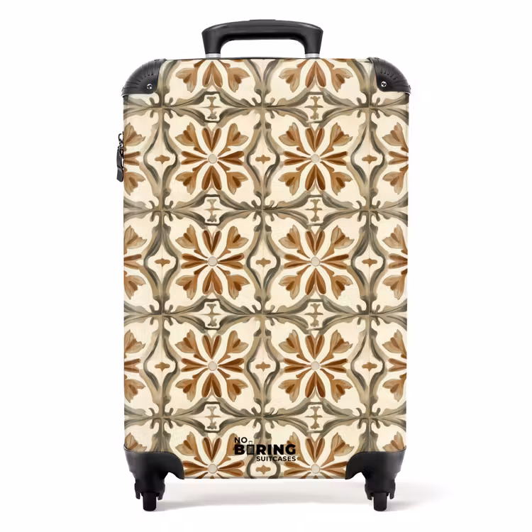 Suitcase - Decorative tile - Pattern - Brown — 1