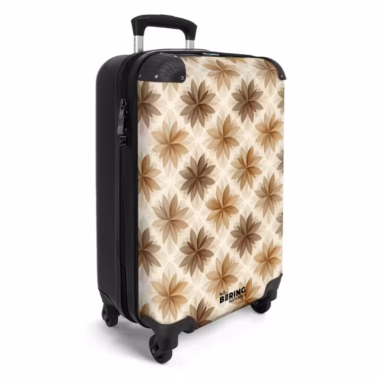 Suitcase - Geographic - Pattern - Brown — 2