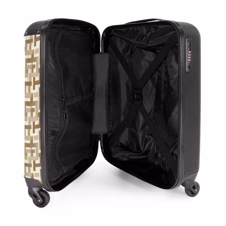 Suitcase - Geometric - Retro - Brown — 5