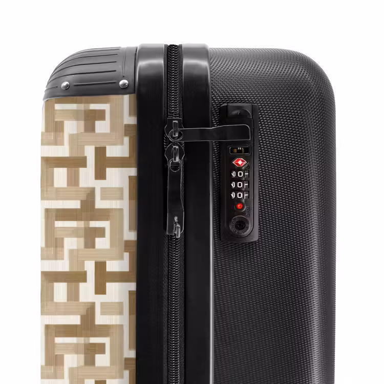 Suitcase - Geometric - Retro - Brown — 6