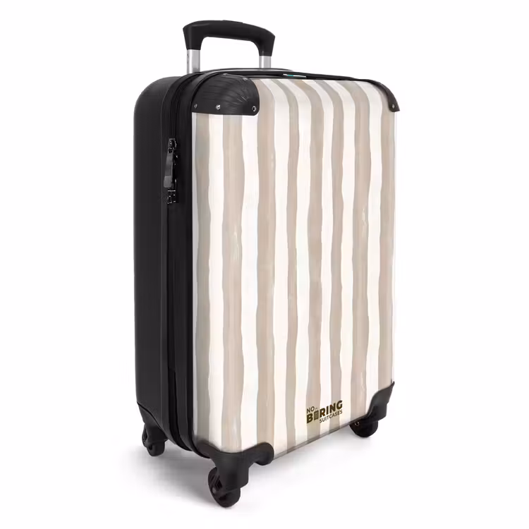 Suitcase - Minimalist - Stripes - Beige — 2