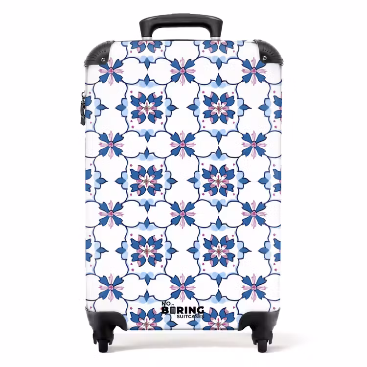 Suitcase - Modern - Pattern - Blue - Pink — 1
