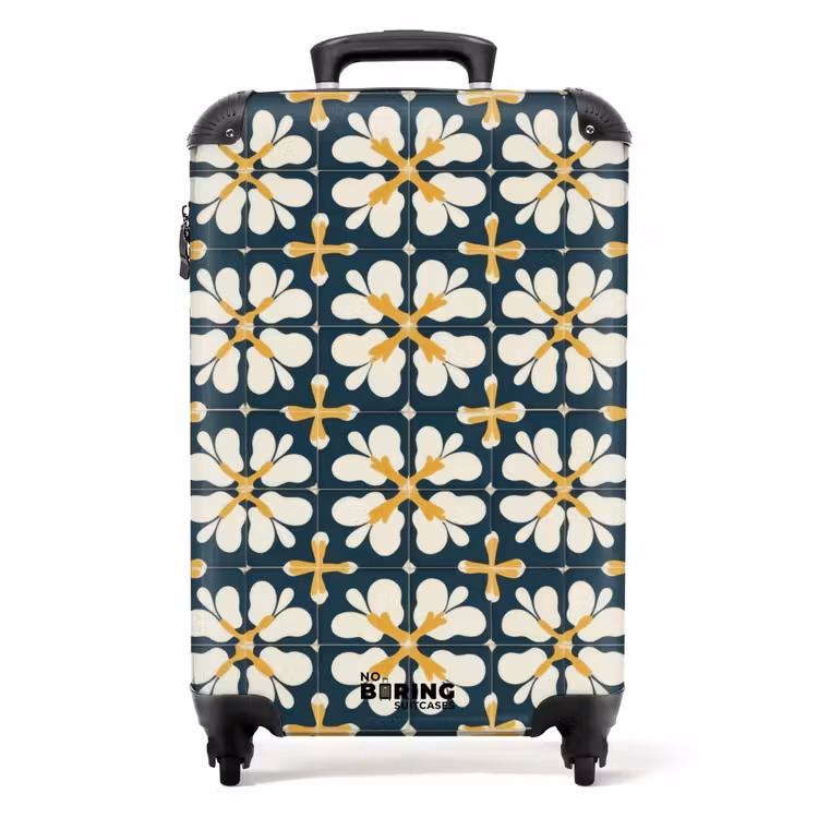 Suitcase - Motif - Tile - Ochre yellow — 1