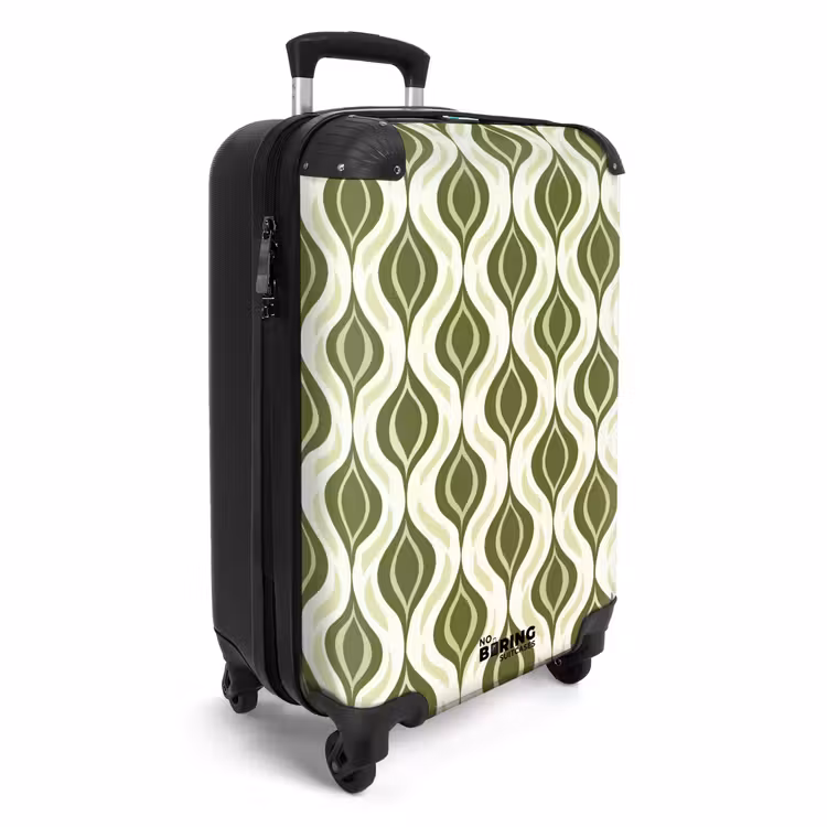 Suitcase - Pattern - Retro - Green — 2