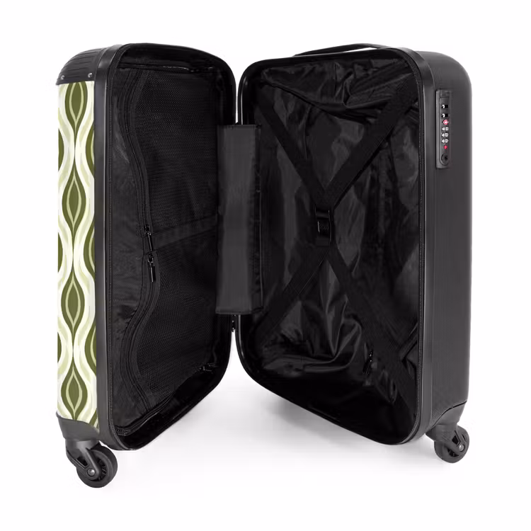 Suitcase - Pattern - Retro - Green — 5