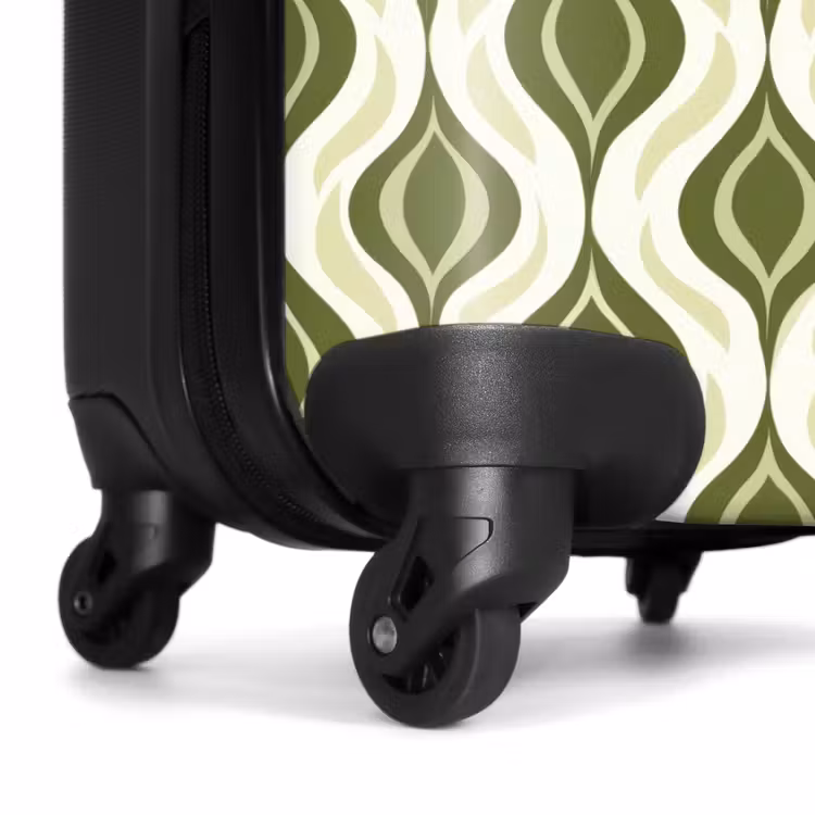 Suitcase - Pattern - Retro - Green — 7