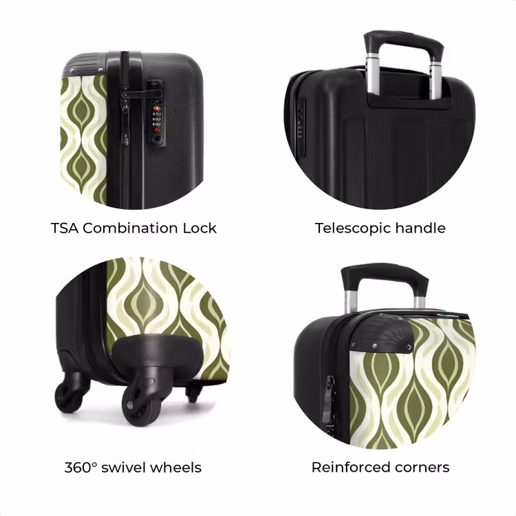 Suitcase - Pattern - Retro - Green — 8