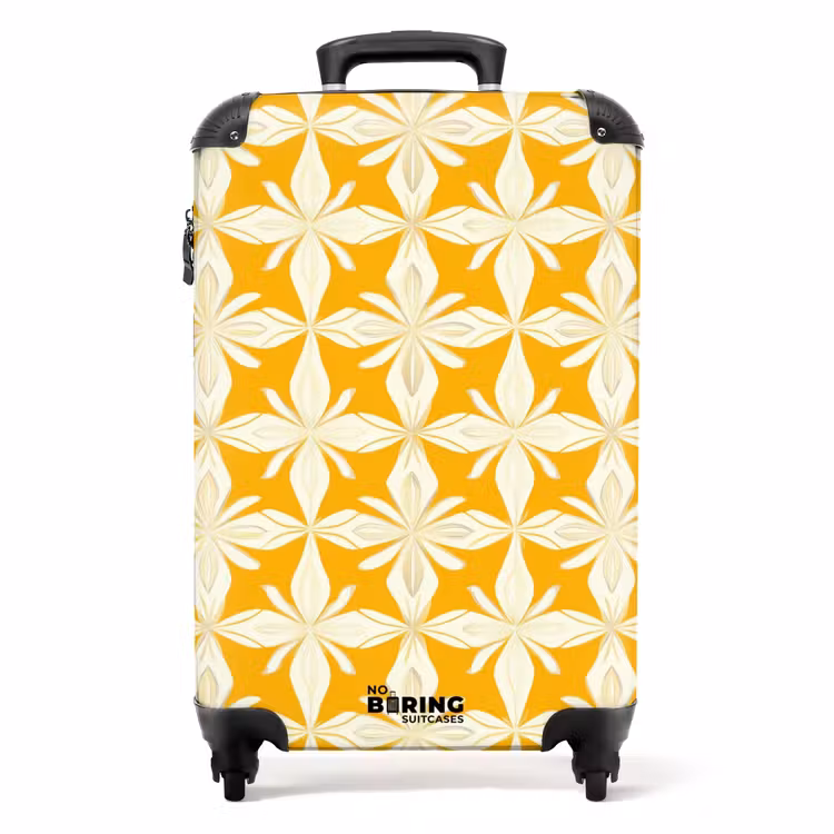 Suitcase - Pattern - Retro - Yellow — 1