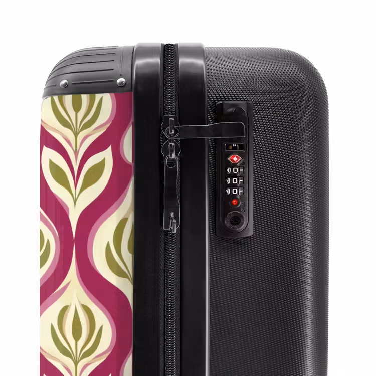 Suitcase - Retro - Floral - Purple — 6