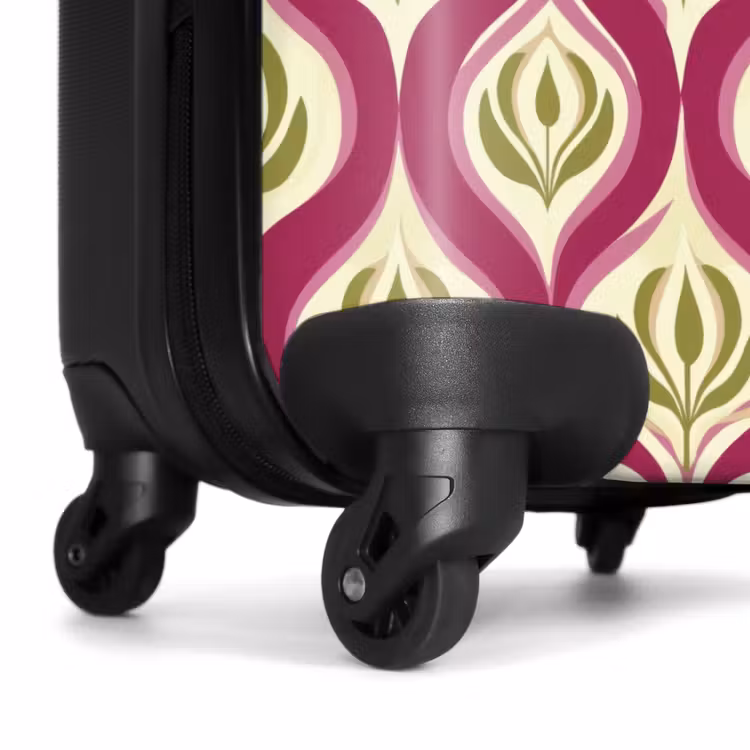 Suitcase - Retro - Floral - Purple — 7