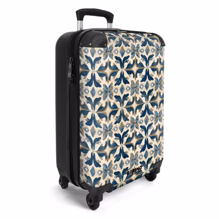 Suitcase - Tile - Pattern - Blue - Beige — 2