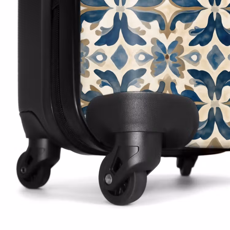 Suitcase - Tile - Pattern - Blue - Beige — 7