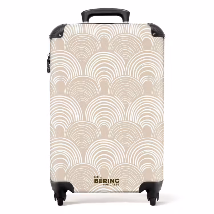 Suitcase - Waves - Texture - Beige — 1