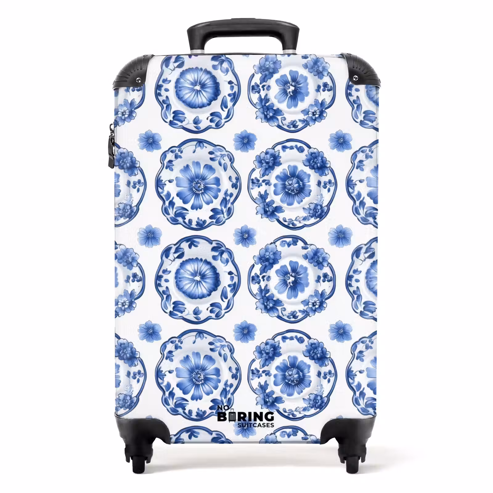 Suitcase - Decorative signs - Flowers - Blue — 1
