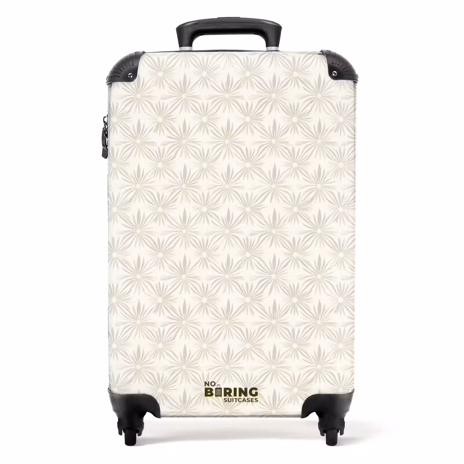 Suitcase - Pattern - Flowers - Beige — 1