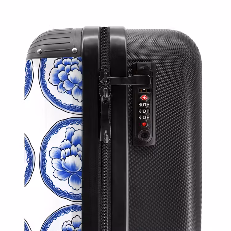 Suitcase - Circles - Flowers - Blue — 6