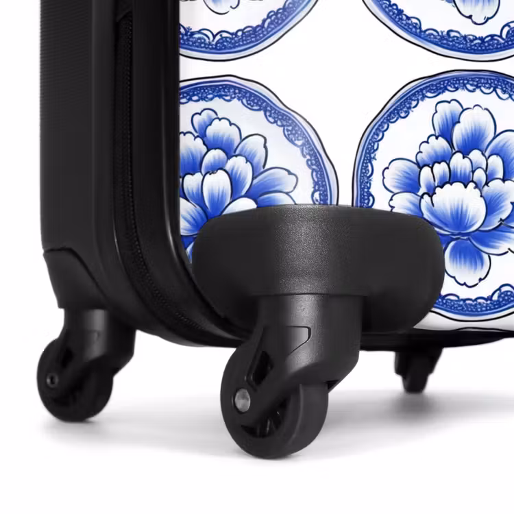 Suitcase - Circles - Flowers - Blue — 7