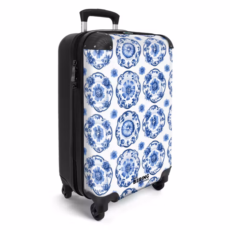 Suitcase - Decorative signs - Flowers - Blue — 2