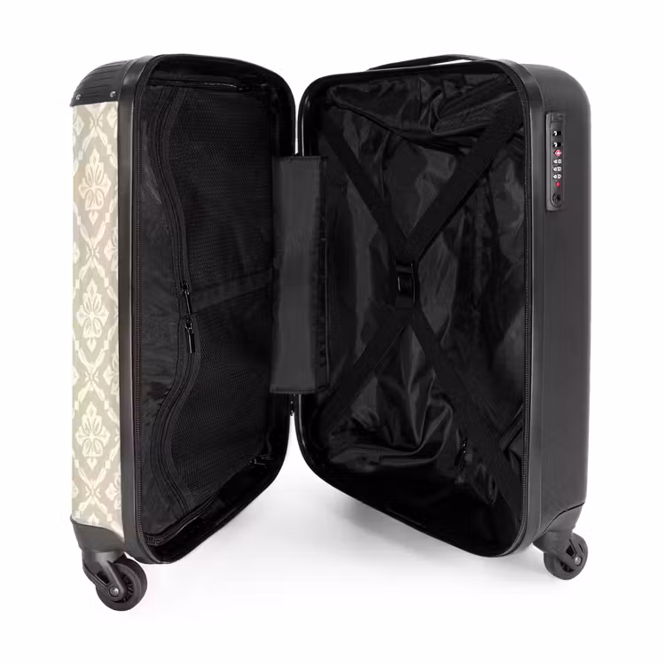 Suitcase - Floral - Ornament - Beige — 5