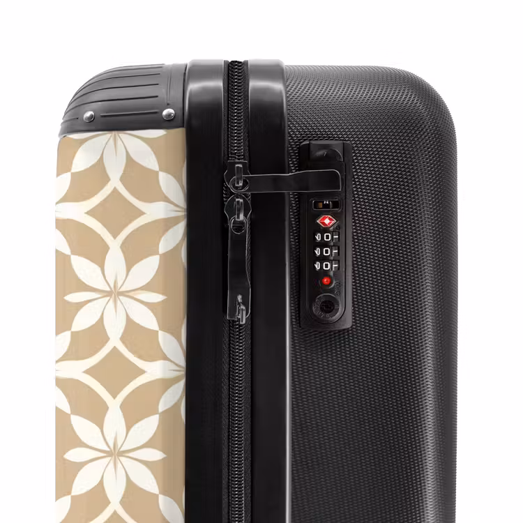 Suitcase - Flowers - Pattern - Beige — 6