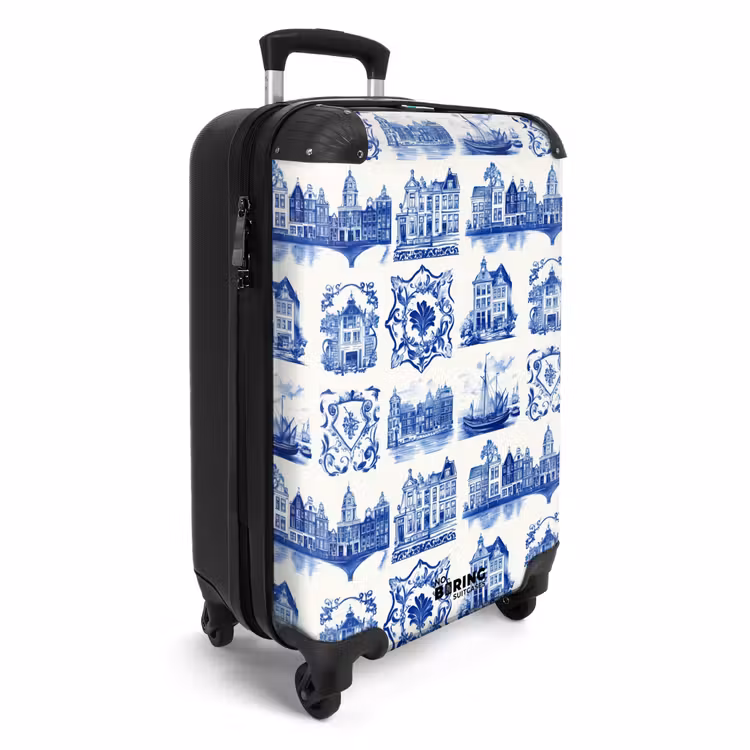 Suitcase - Houses - Ships - Blue — 2