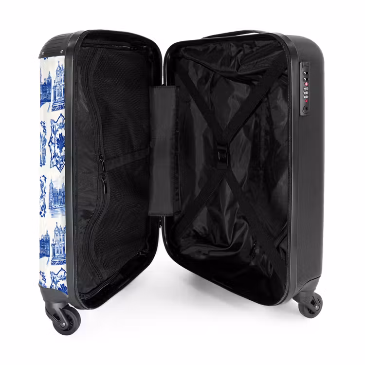 Suitcase - Houses - Ships - Blue — 5