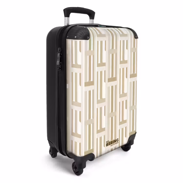 Suitcase - Modern - Geometric - Beige — 2