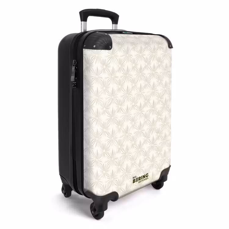 Suitcase - Pattern - Flowers - Beige — 2