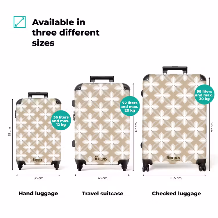 Suitcase - Pattern - Symmetrical - Beige — 3