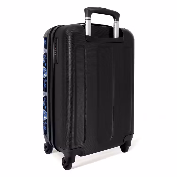 Suitcase - Pisces - Flowers - Blue — 4