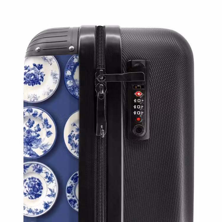 Suitcase - Plates - Floral - Blue — 6