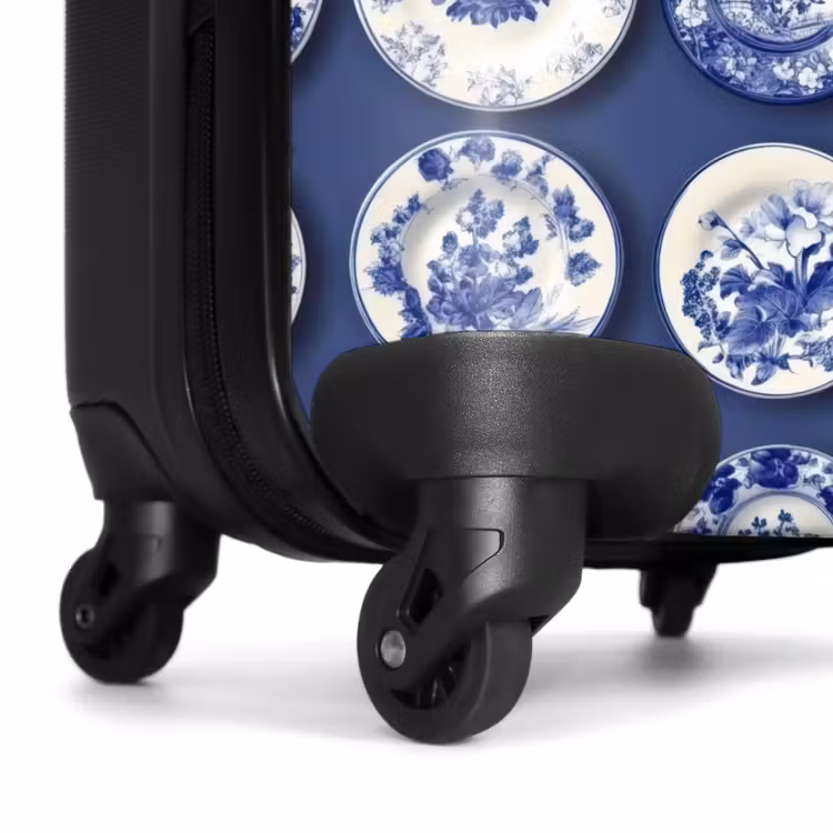 Suitcase - Plates - Floral - Blue — 7