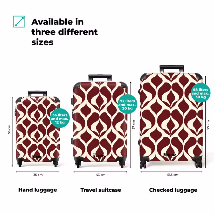 Suitcase - Red - Drop pattern - Graphic — 3