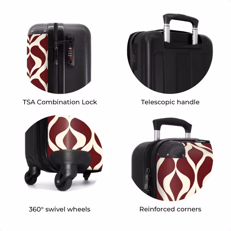 Suitcase - Red - Drop pattern - Graphic — 8