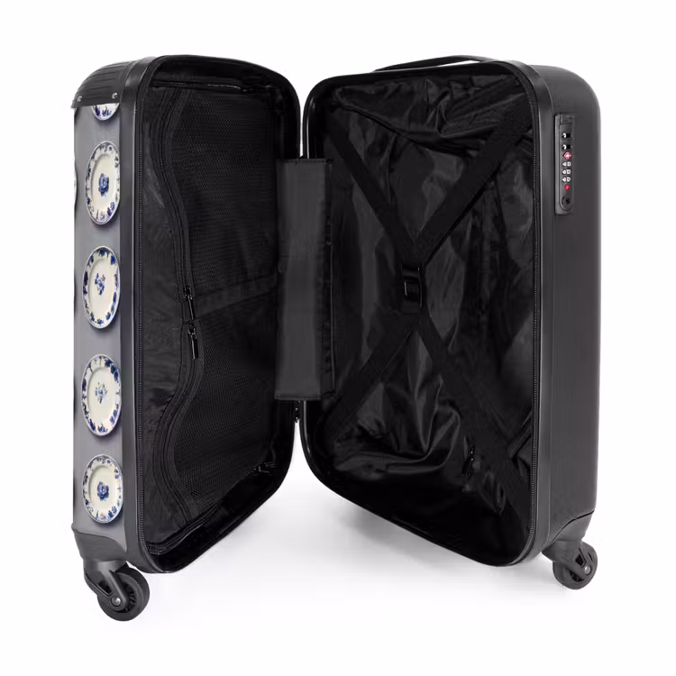 Suitcase - Signs - Flowers - Blue - White — 5