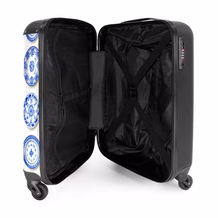 Suitcase - Signs - Flowers - Pattern - Blue — 5