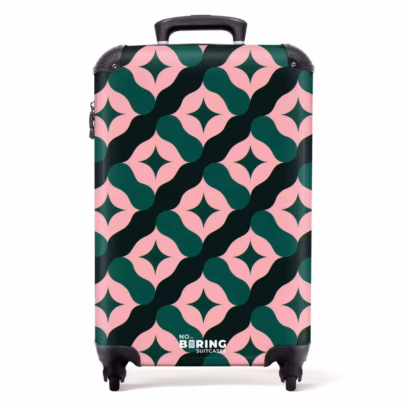 Suitcase - Green - Pink - Retro - Stars — 1