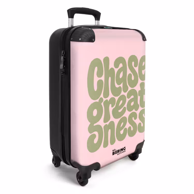 Suitcase - Chase greatness - Green - Pink - Retro — 2