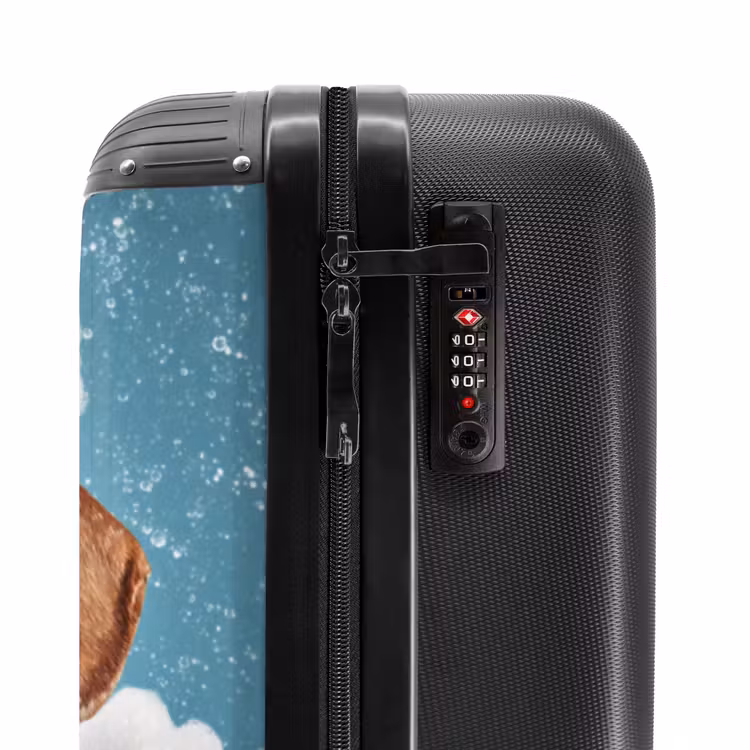 Suitcase - Dachshund - Bath - Foam - Water drops — 6