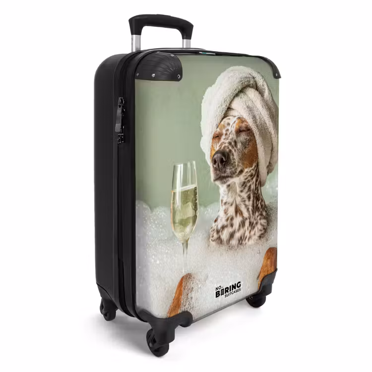 Suitcase - Dog - Bath - Champagne - Towel — 2