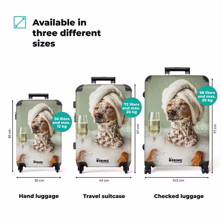 Suitcase - Dog - Bath - Champagne - Towel — 3