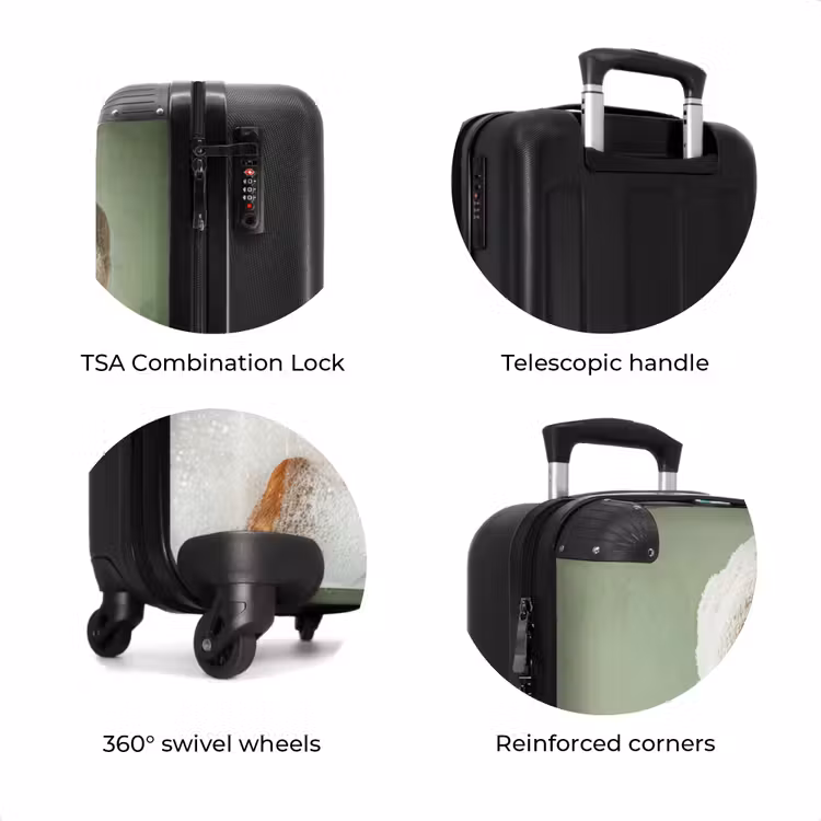 Suitcase - Dog - Bath - Champagne - Towel — 8