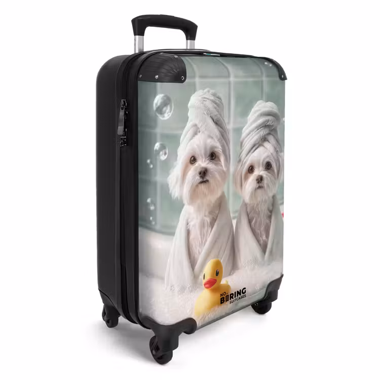 Suitcase - Dogs - Bathtub - Bath ducks - Towels — 2