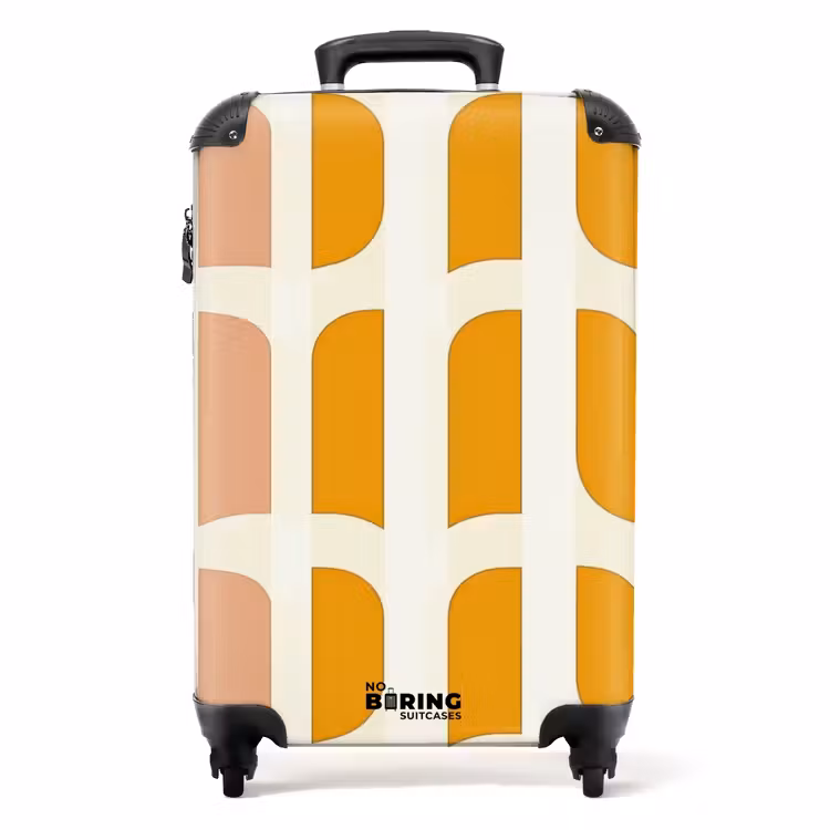 Suitcase - Geometric - Pattern - Yellow - Pink — 1